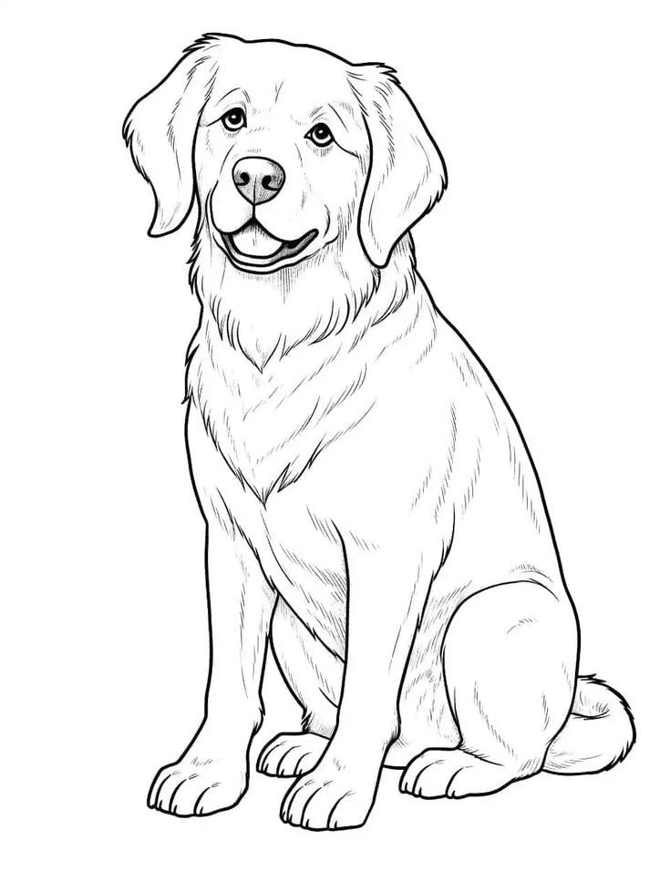 dog coloring pictures easy