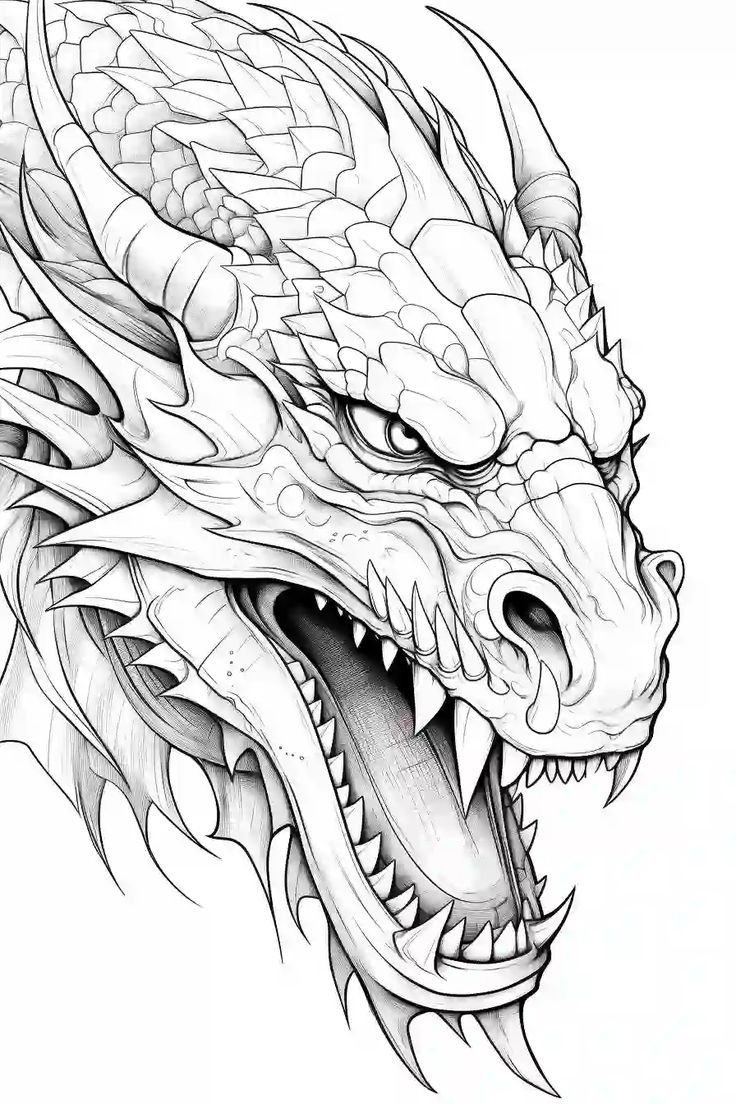 dragon adult coloring pages