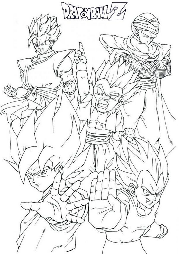 dragon ball z gogeta coloring pages