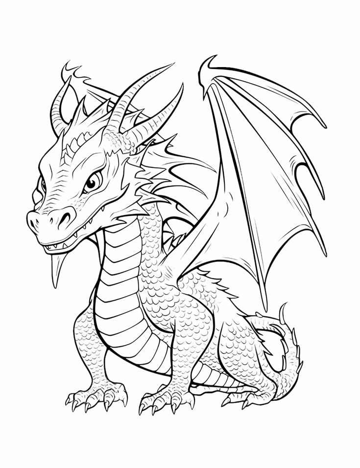 dragon coloring pages pdf