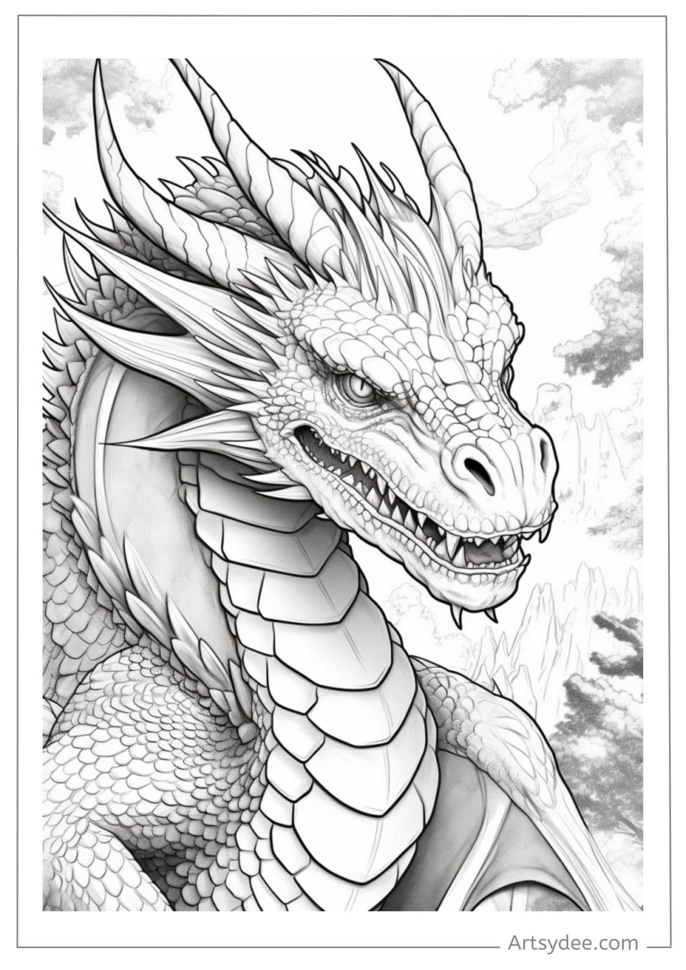 dragon coloring pages to print