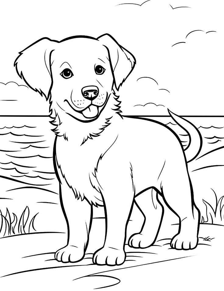 easter dog coloring pages