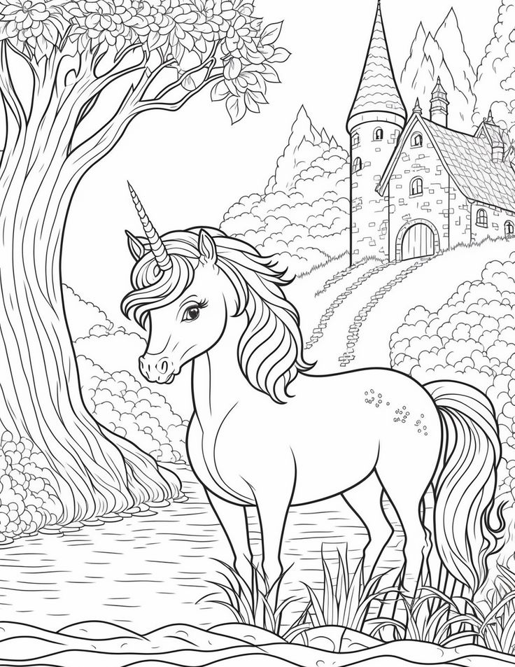 free coloring sheets unicorn