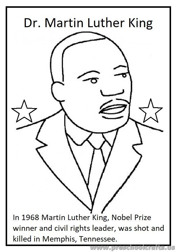 free printable martin luther king jr coloring page