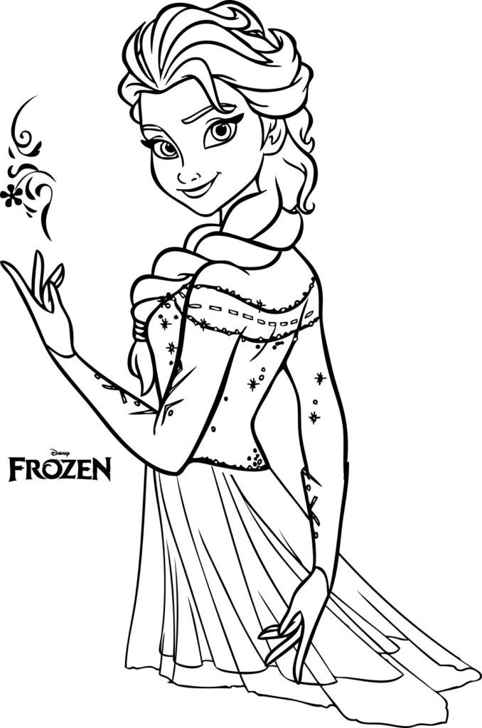 Frozen 2: Princess Elsa Coloring Pages Printable 107