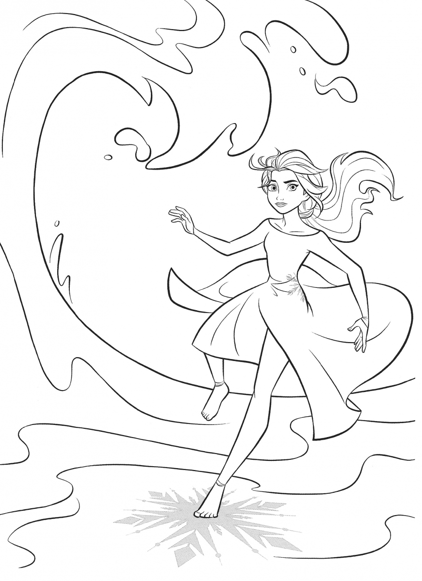 Frozen 2: Princess Elsa Coloring Pages Printable 118