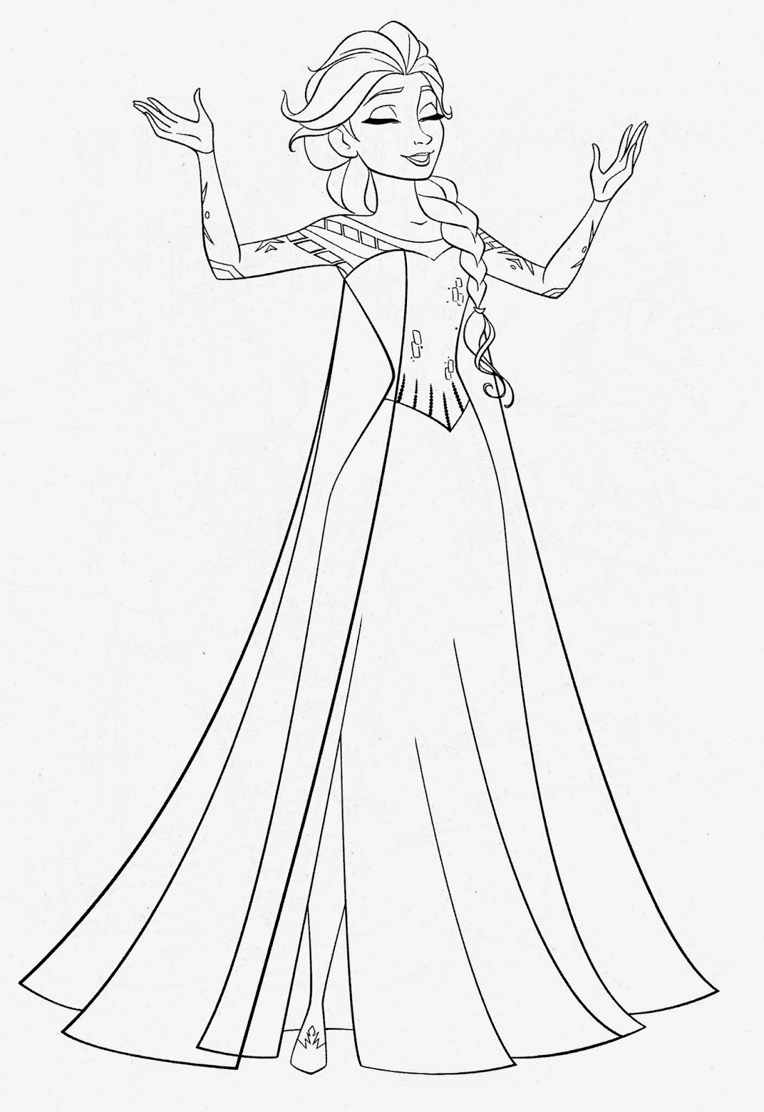 Frozen 2: Princess Elsa Coloring Pages Printable 123