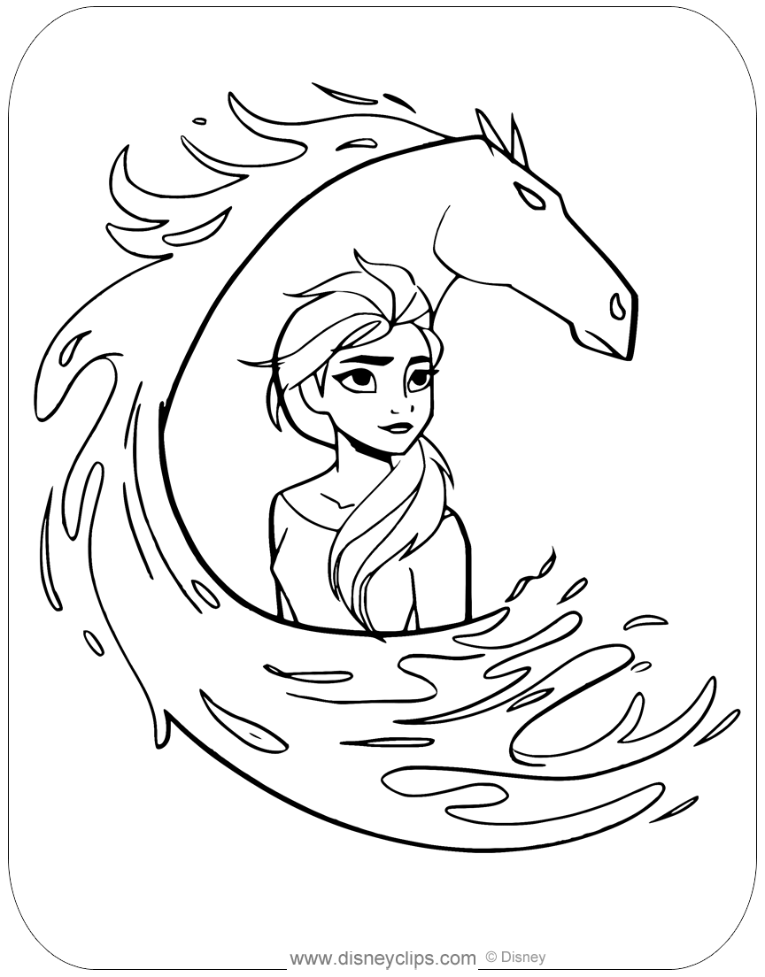 Frozen 2: Princess Elsa Coloring Pages Printable 125