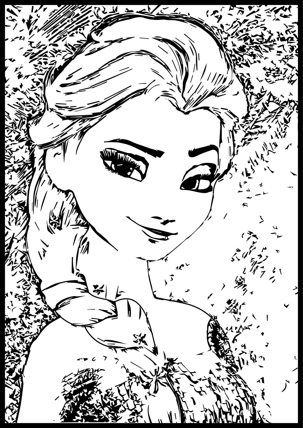 Frozen 2: Princess Elsa Coloring Pages Printable 130