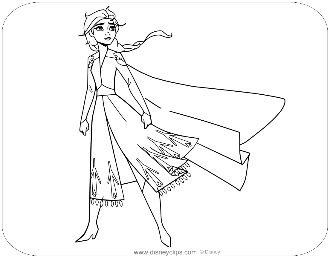 Frozen 2: Princess Elsa Coloring Pages Printable 134