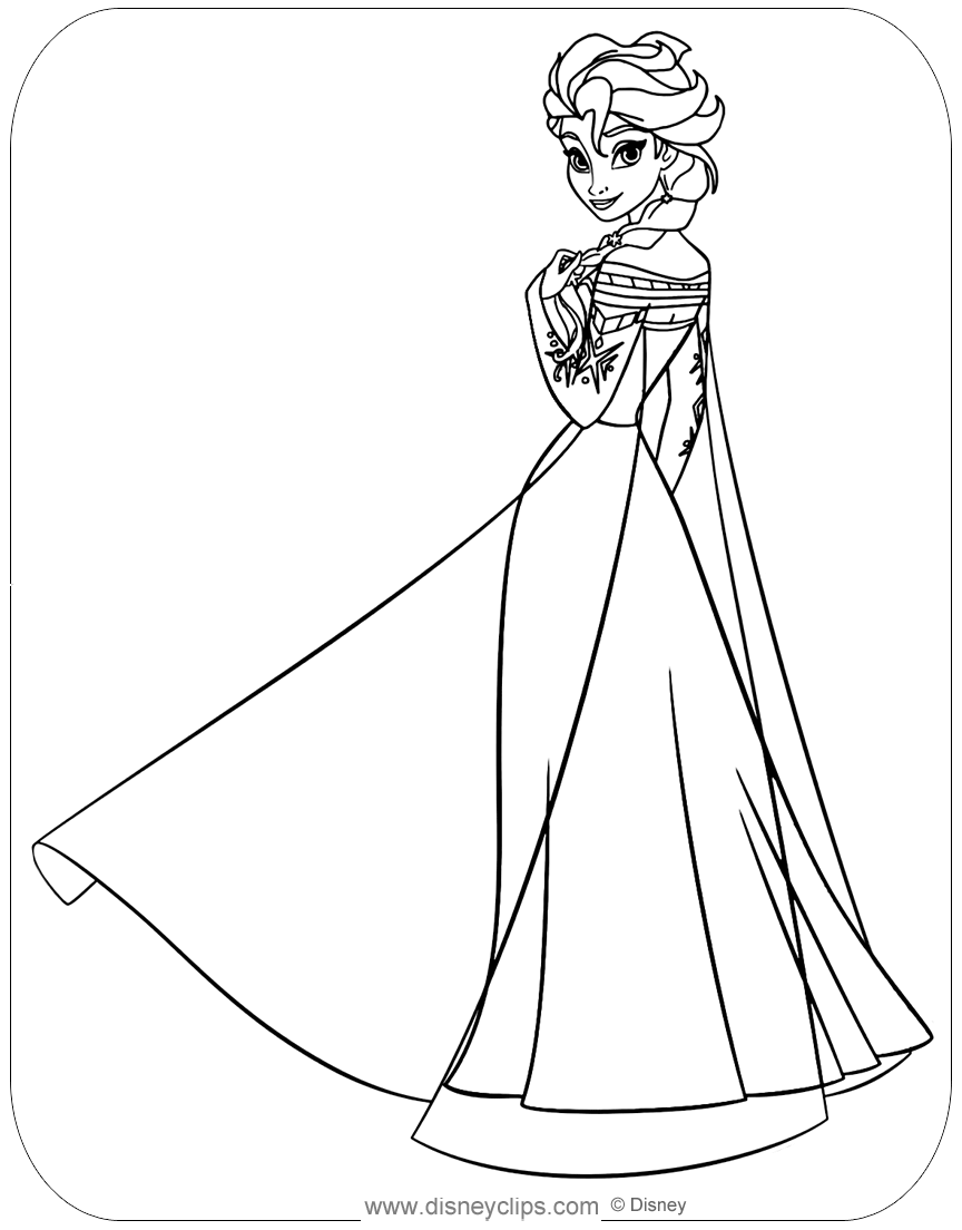 Frozen 2: Princess Elsa Coloring Pages Printable 135