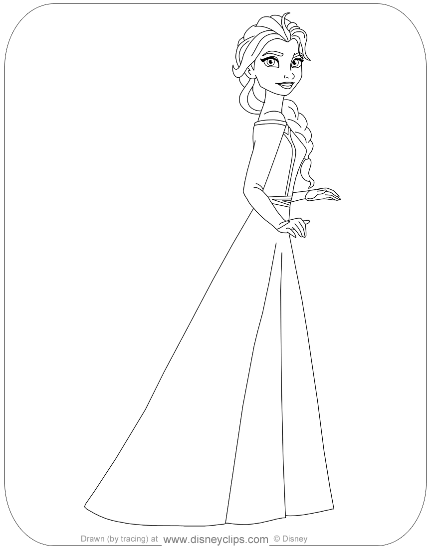 Frozen 2: Princess Elsa Coloring Pages Printable 136