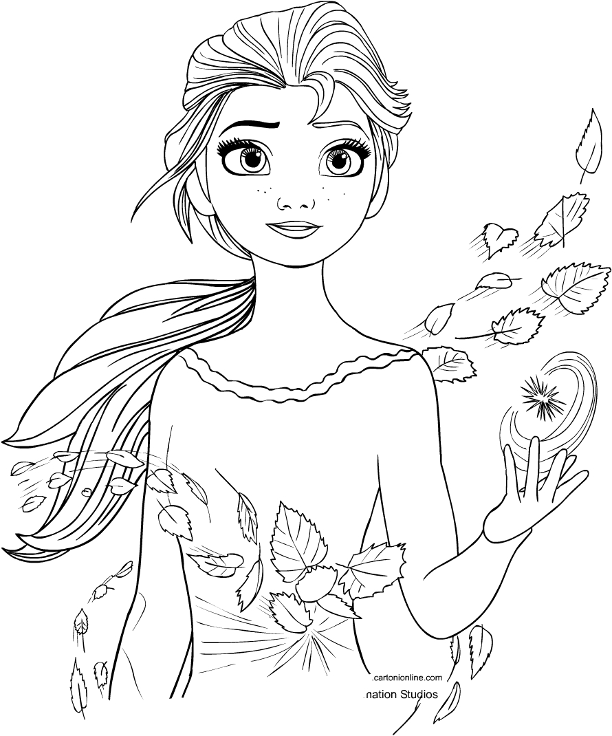 Frozen 2: Princess Elsa Coloring Pages Printable 145