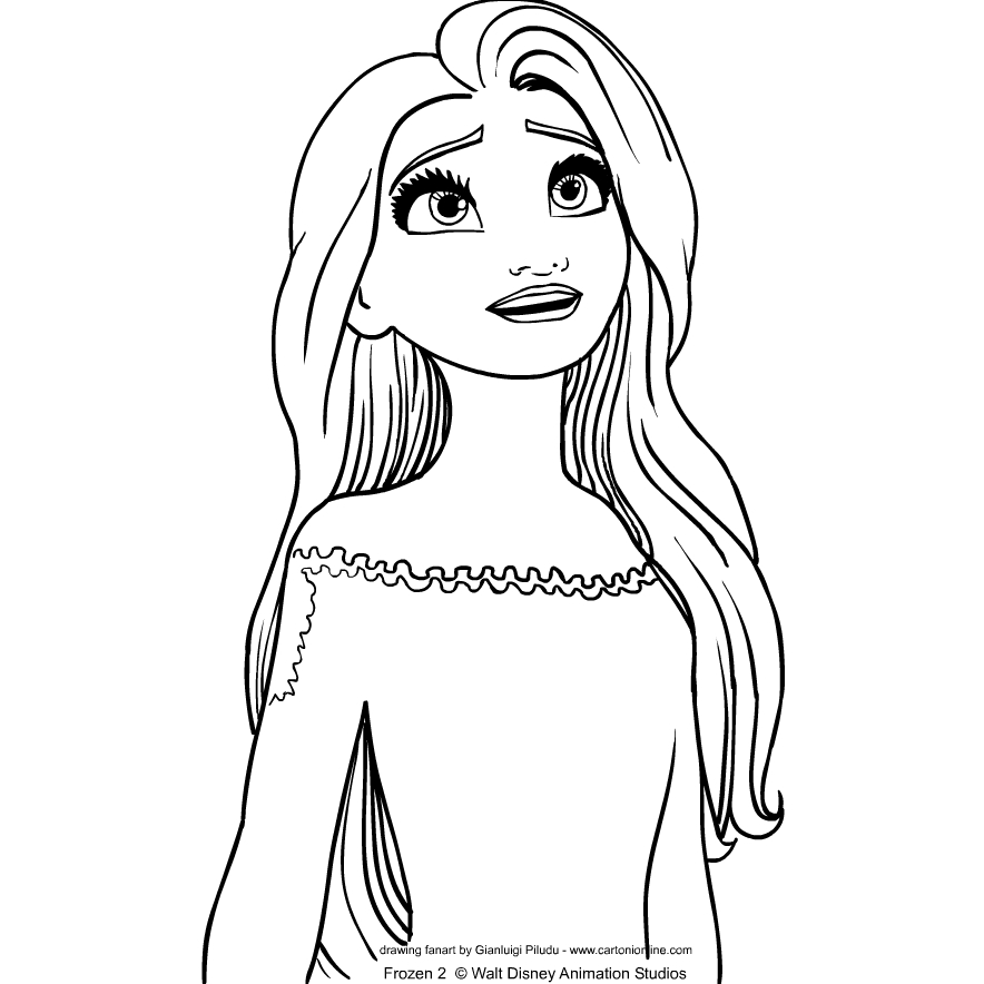 Frozen 2: Princess Elsa Coloring Pages Printable 151