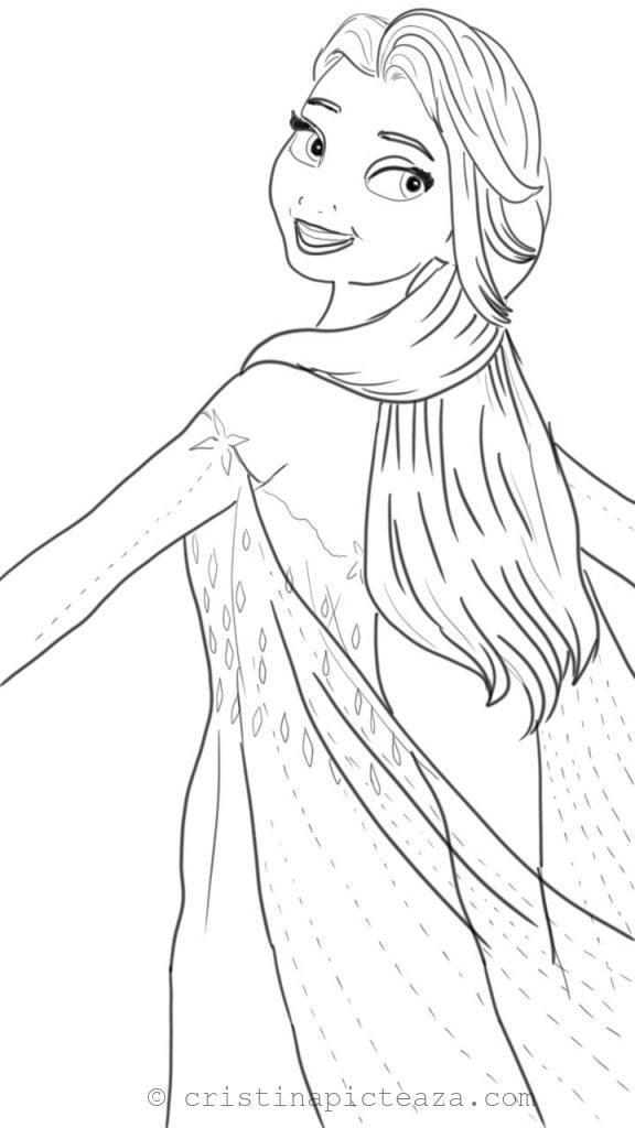 Frozen 2: Princess Elsa Coloring Pages Printable 154