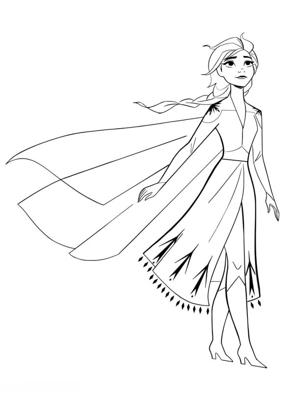 Frozen 2: Princess Elsa Coloring Pages Printable 156