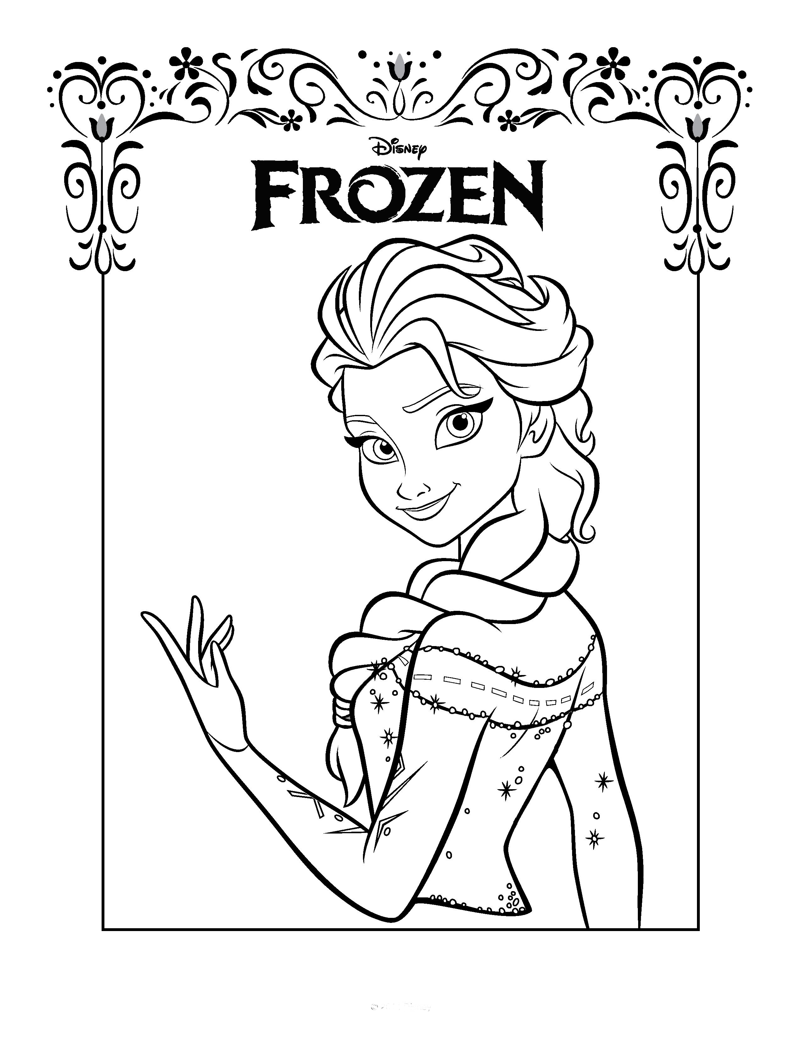 Frozen 2: Princess Elsa Coloring Pages Printable 159