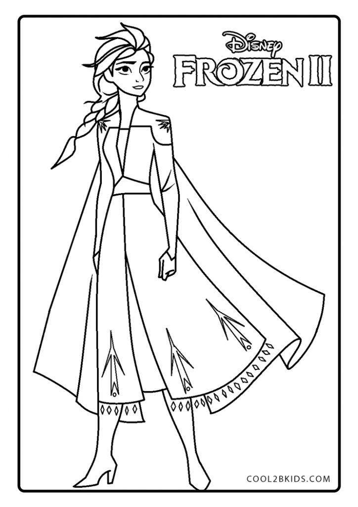 Frozen 2: Princess Elsa Coloring Pages Printable 17