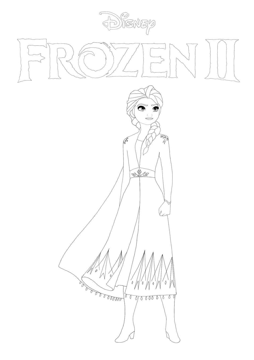 Frozen 2: Princess Elsa Coloring Pages Printable 27