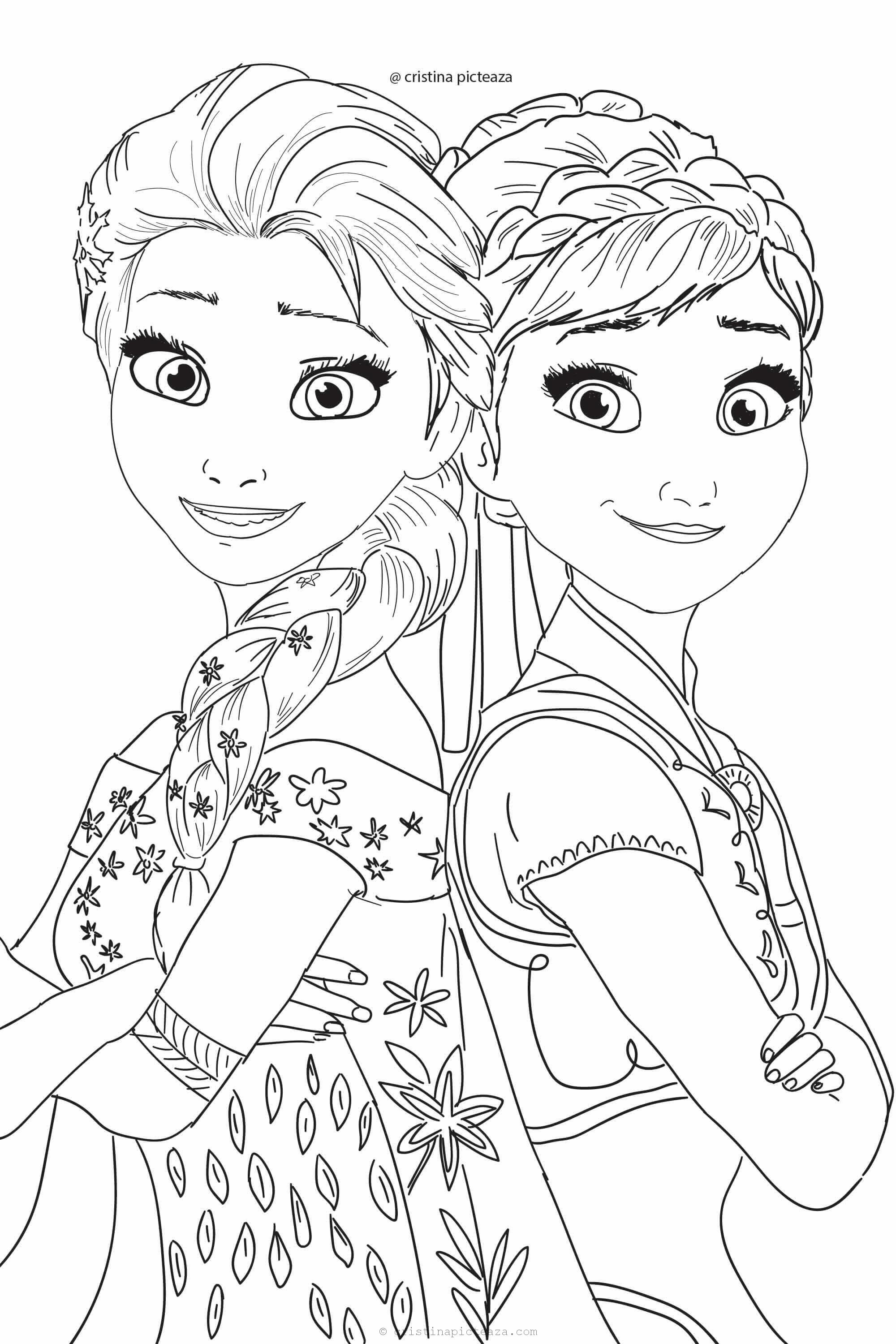 Frozen 2: Princess Elsa Coloring Pages Printable 3