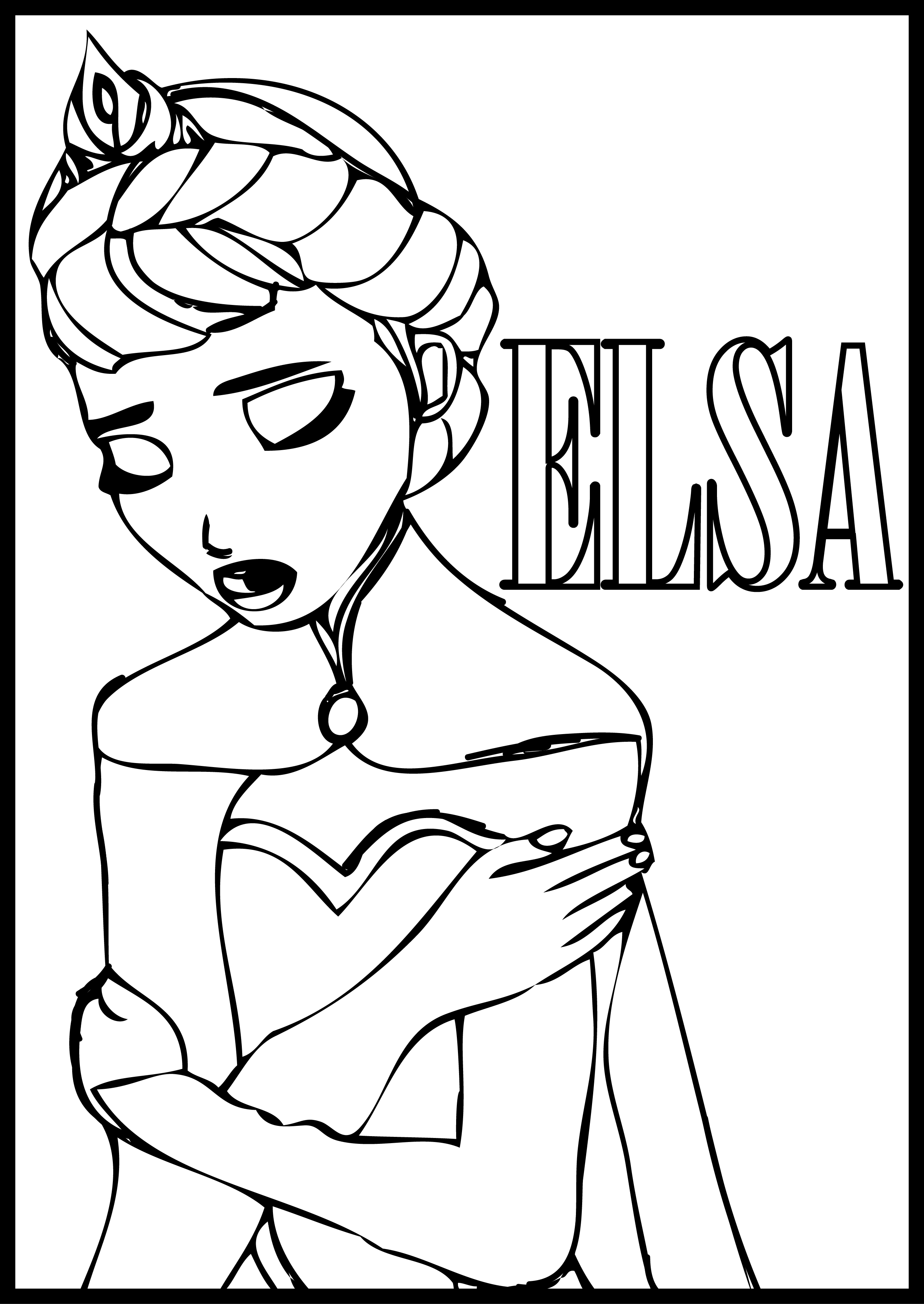 Frozen 2: Princess Elsa Coloring Pages Printable 31