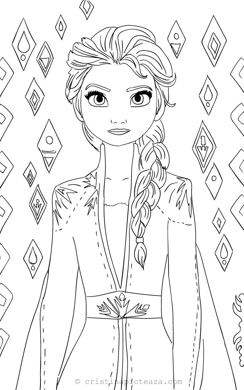 Frozen 2: Princess Elsa Coloring Pages Printable 38