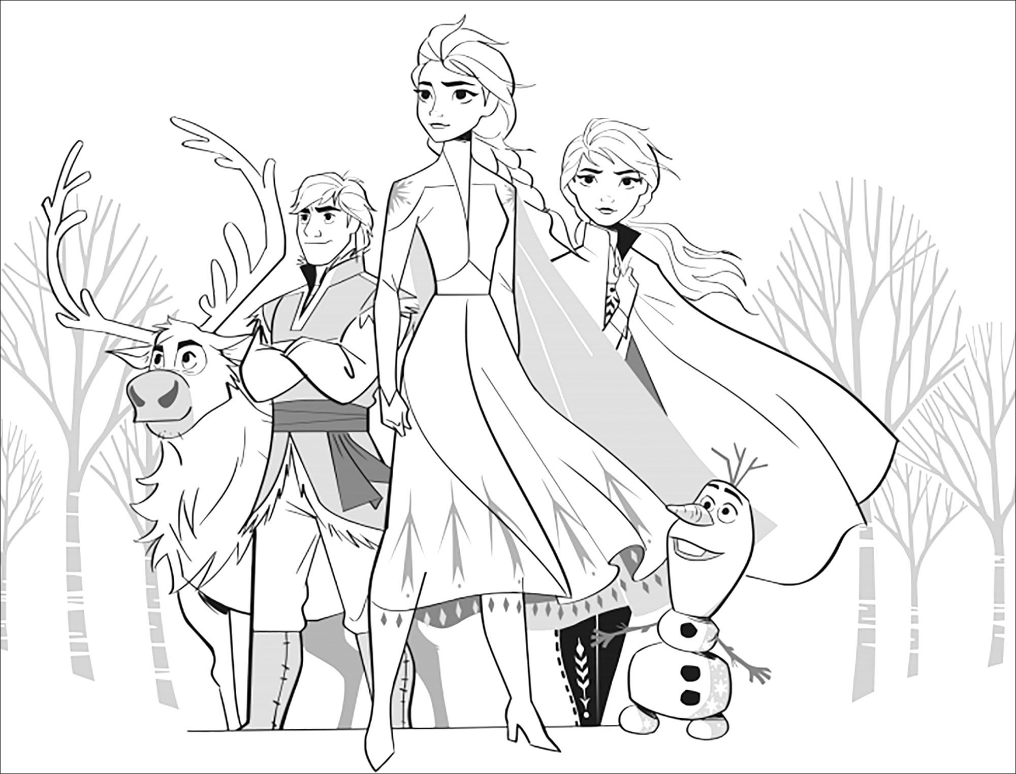 Frozen 2: Princess Elsa Coloring Pages Printable 39