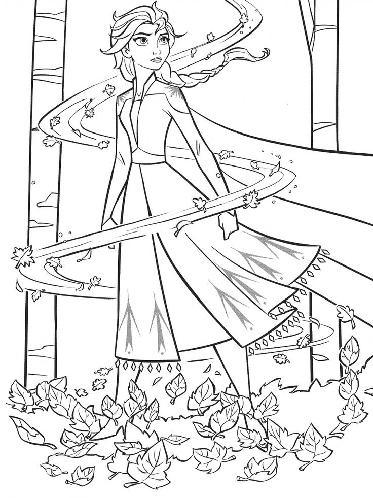 Frozen 2: Princess Elsa Coloring Pages Printable 43