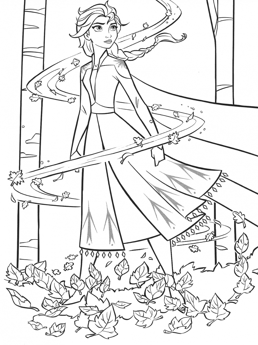 Frozen 2: Princess Elsa Coloring Pages Printable 44