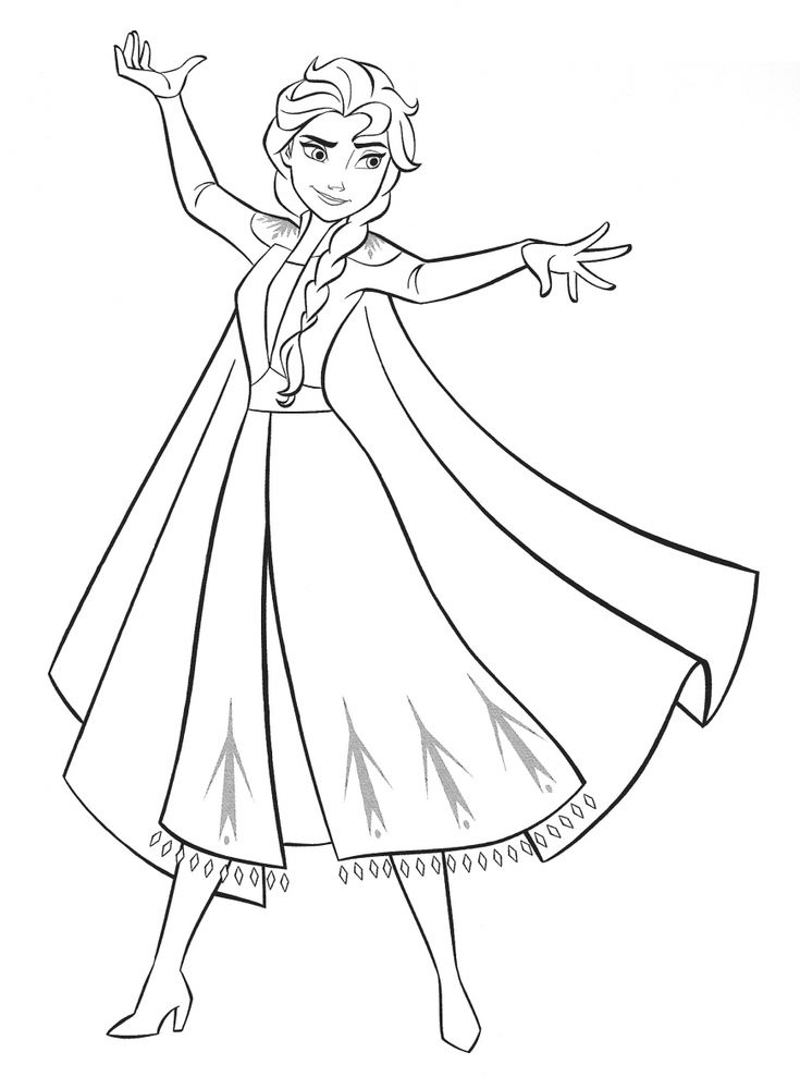 Frozen 2: Princess Elsa Coloring Pages Printable 45