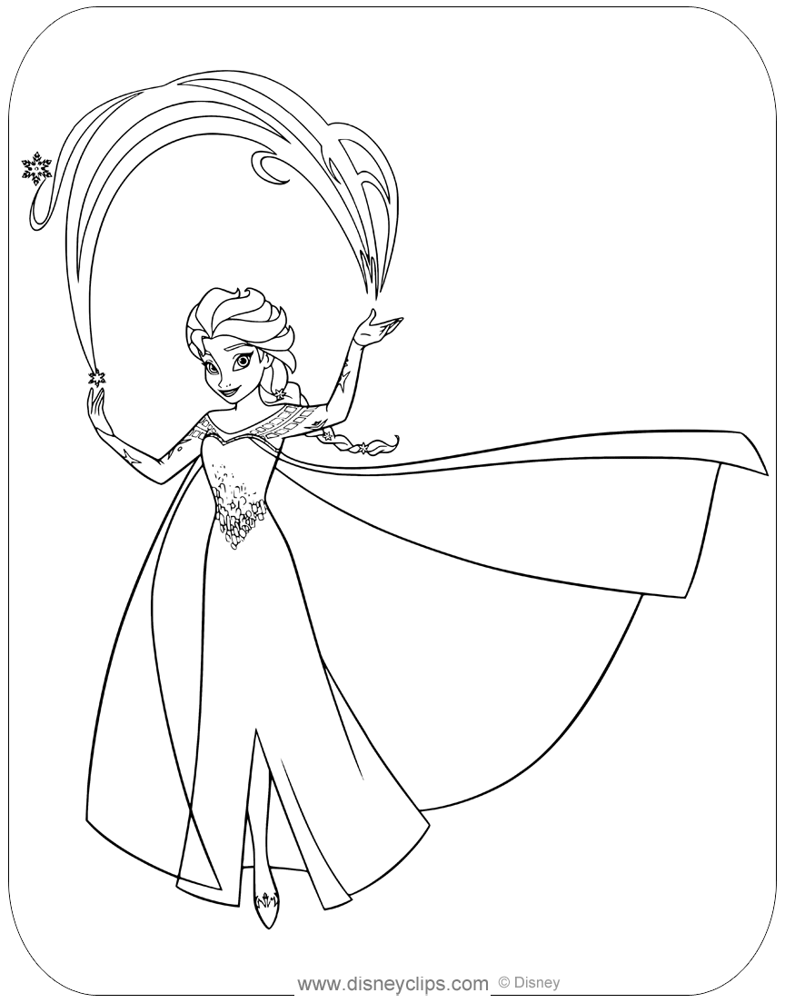 Frozen 2: Princess Elsa Coloring Pages Printable 48