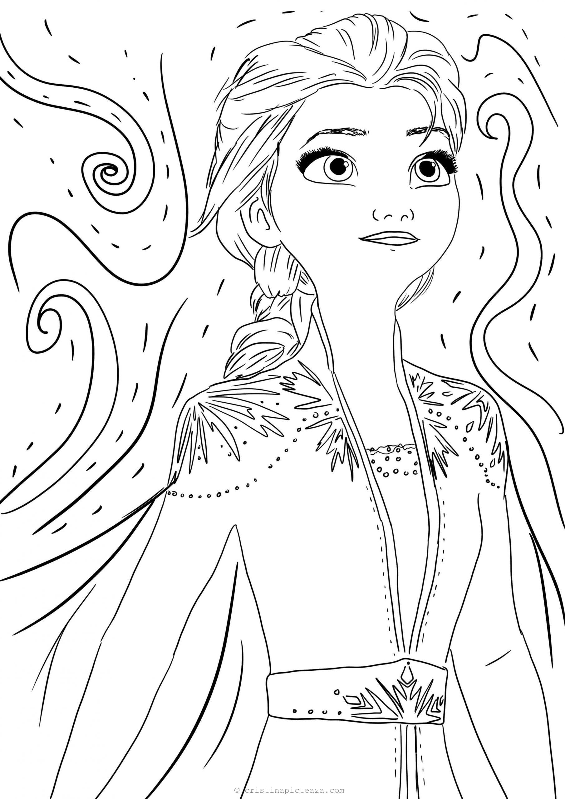 Frozen 2: Princess Elsa Coloring Pages Printable 58