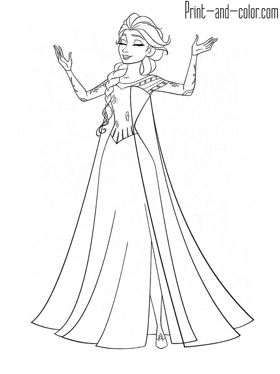 Frozen 2: Princess Elsa Coloring Pages Printable 61