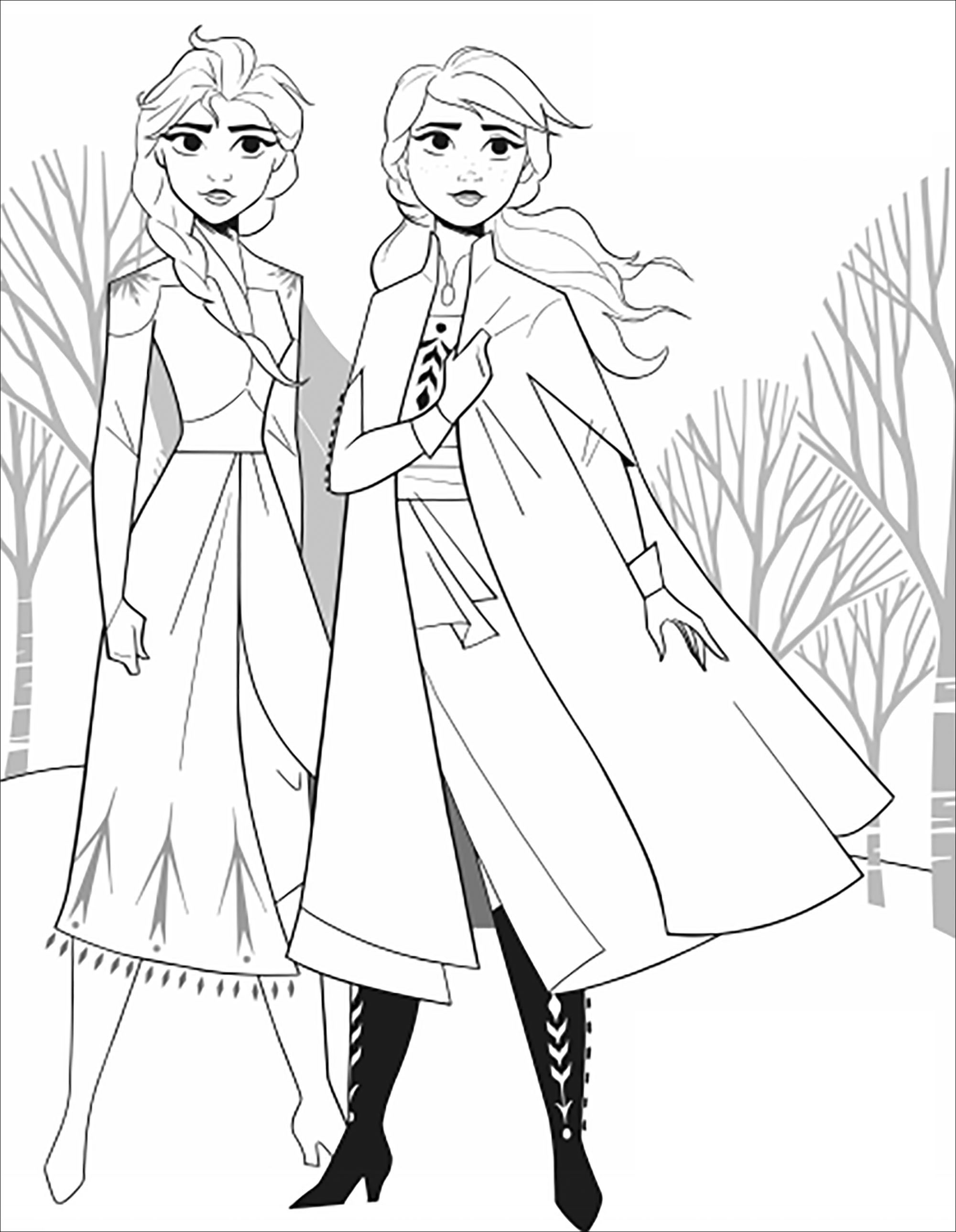 Frozen 2: Princess Elsa Coloring Pages Printable 85