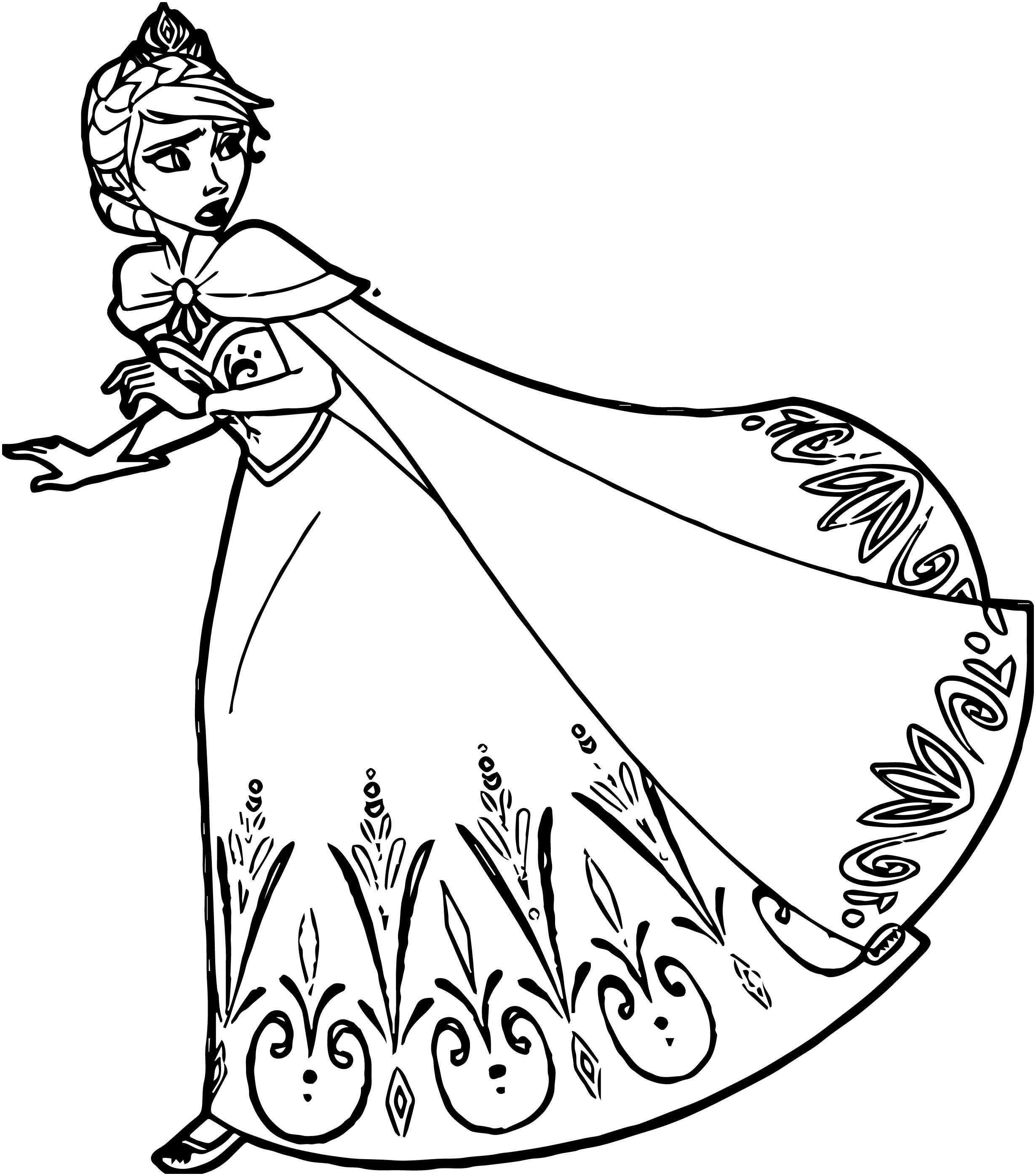 Frozen 2: Princess Elsa Coloring Pages Printable 9