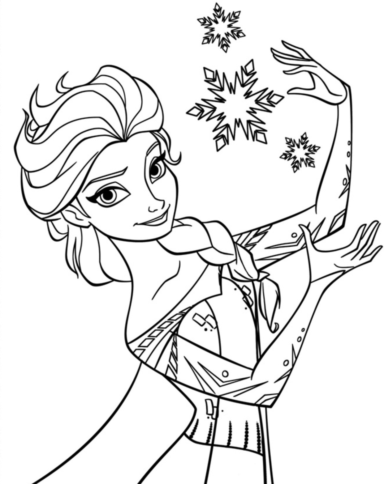 Frozen 2: Princess Elsa Coloring Pages Printable 95