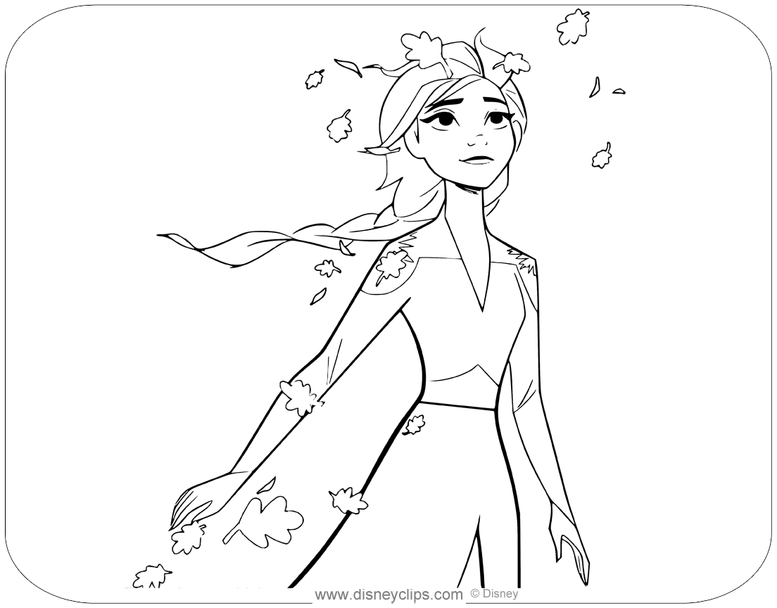 Frozen 2: Princess Elsa Coloring Pages Printable 99