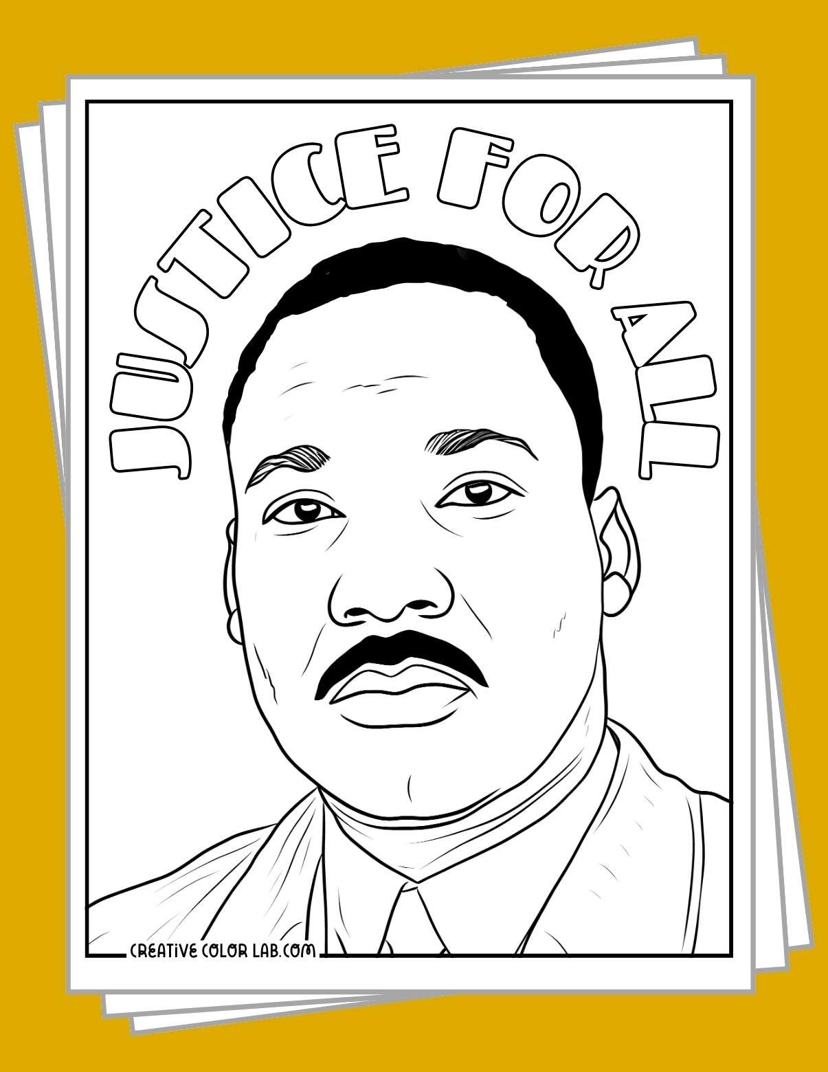 martin luther king color sheets