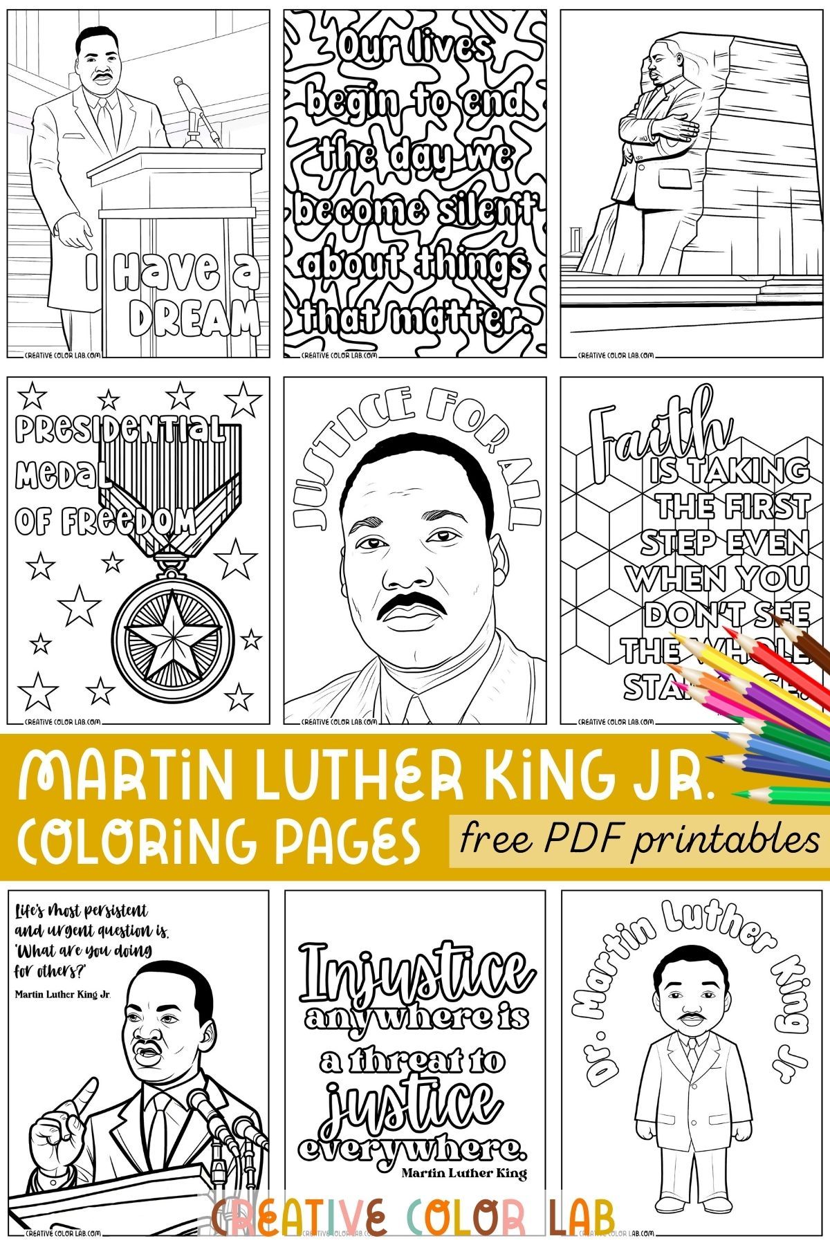 martin luther king coloring picture