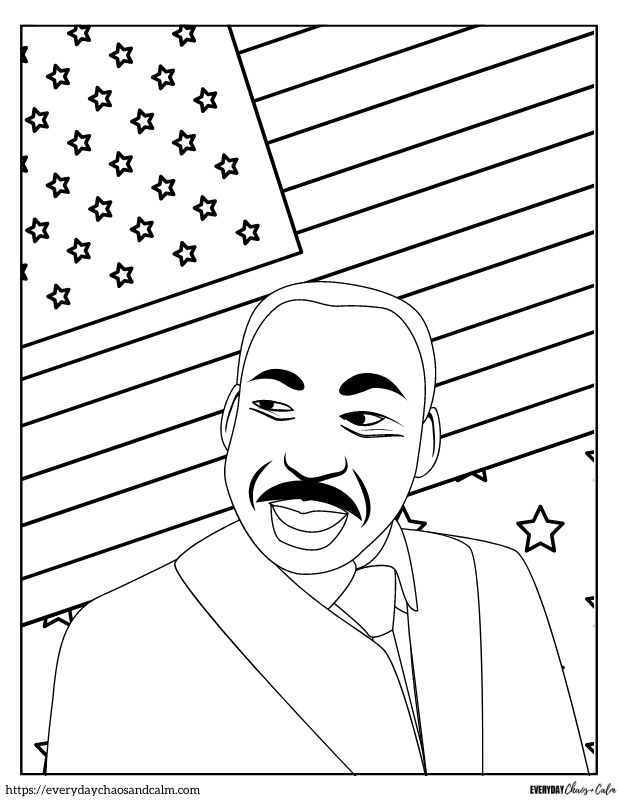 martin luther king coloring sheet