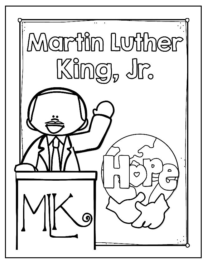 martin luther king jr color pages