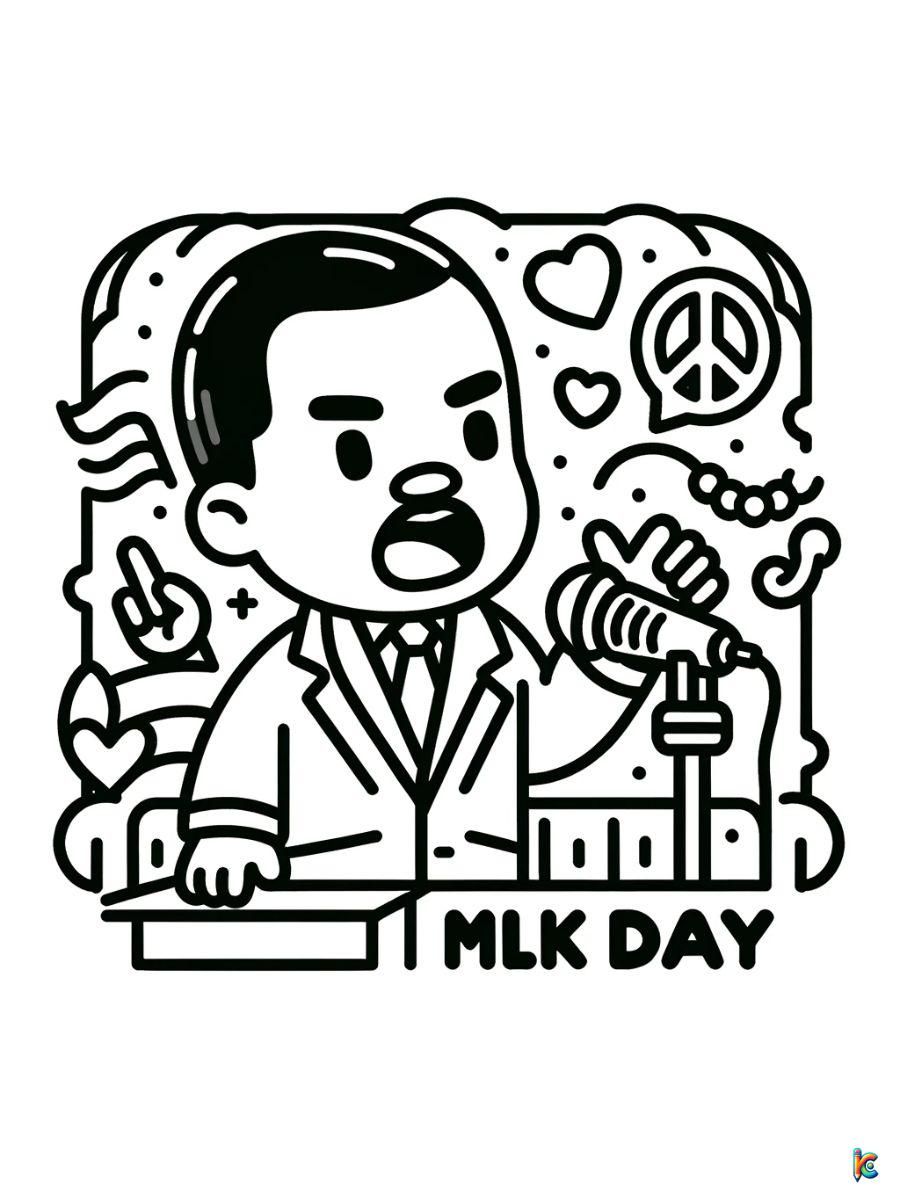 martin luther king jr coloring page