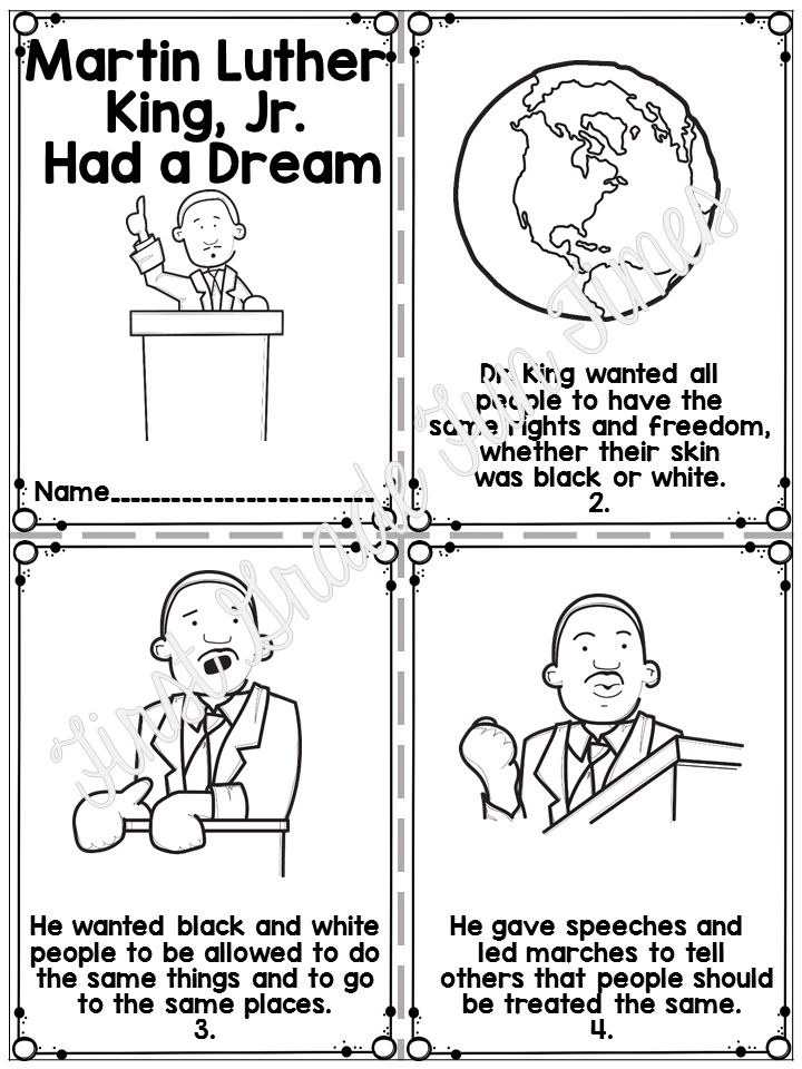 Martin Luther King Jr Coloring Sheet