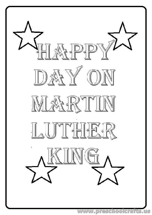 martin luther king picture to color