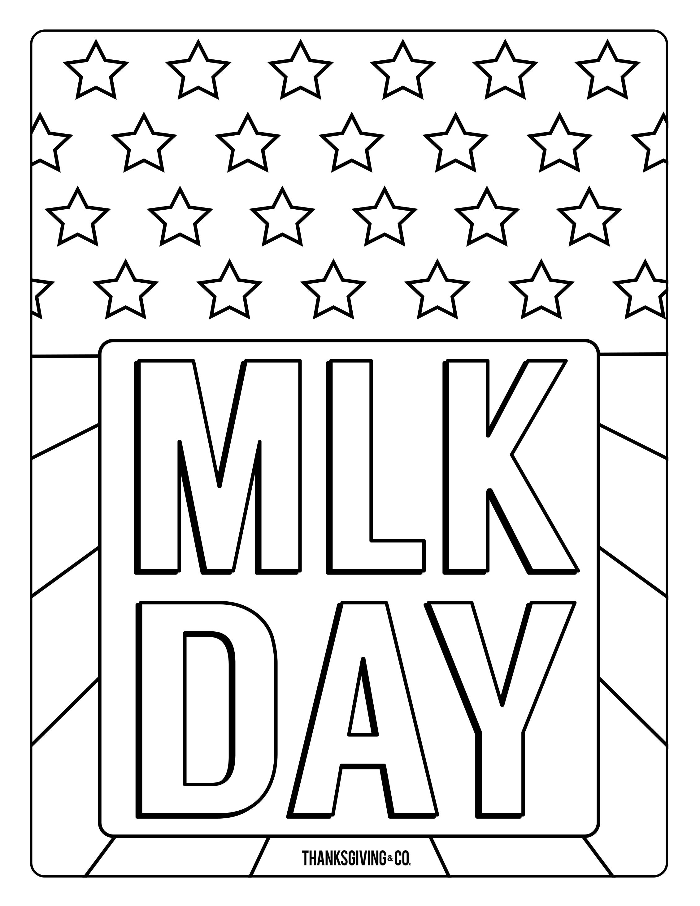 martin luther king printable coloring sheets