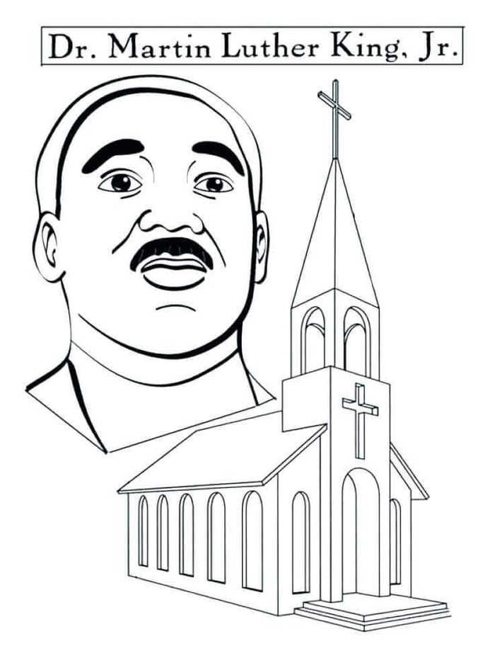 mlk coloring page