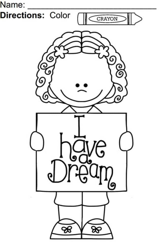 mlk coloring pages