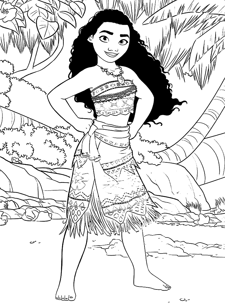 Moana Coloring Pages Free Printable 1