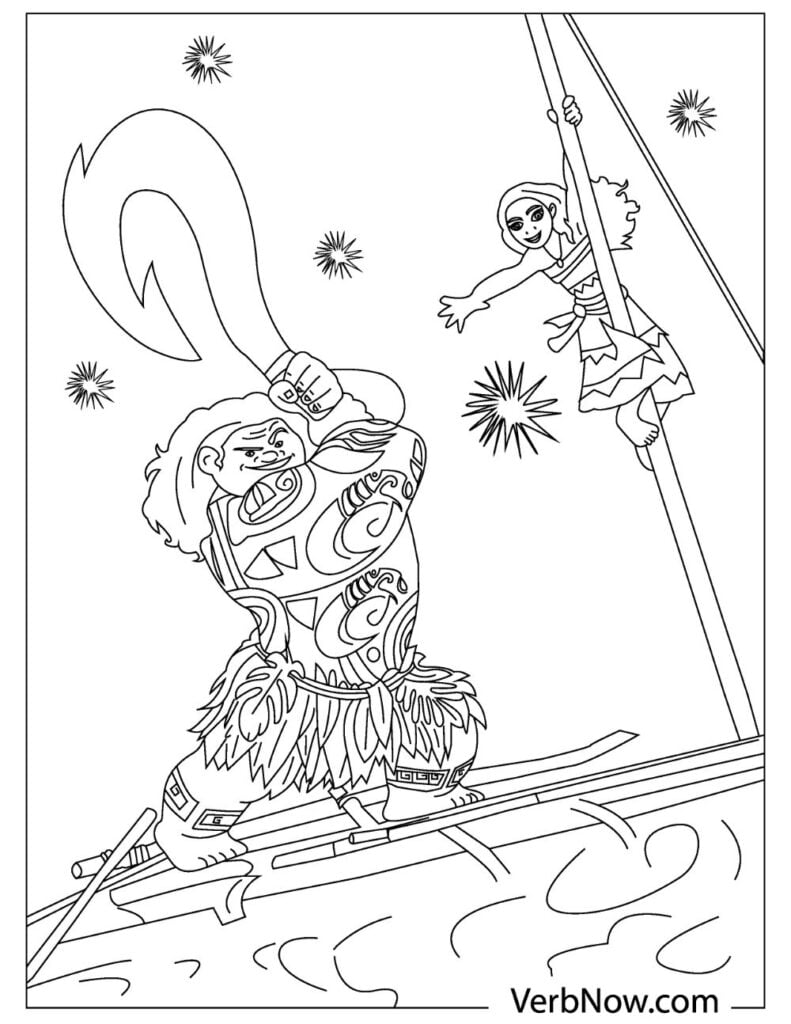 Moana Coloring Pages Free Printable 118