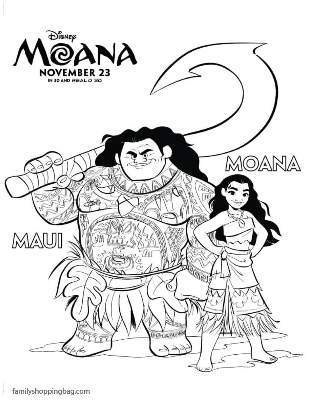 Moana Coloring Pages Free Printable 30